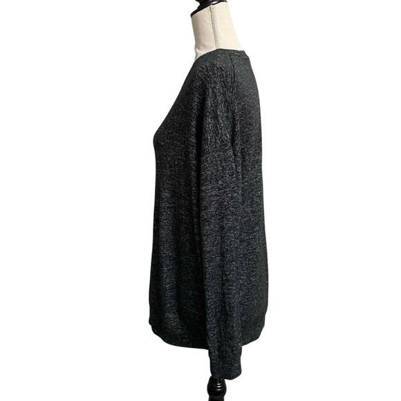 Athleta Black Gray Long Sleeve Relaxed Fit Tunic Top Size Medium - Picture 7 of 12